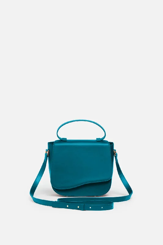 Milan Crossbody Leather Bag in SeaBlue