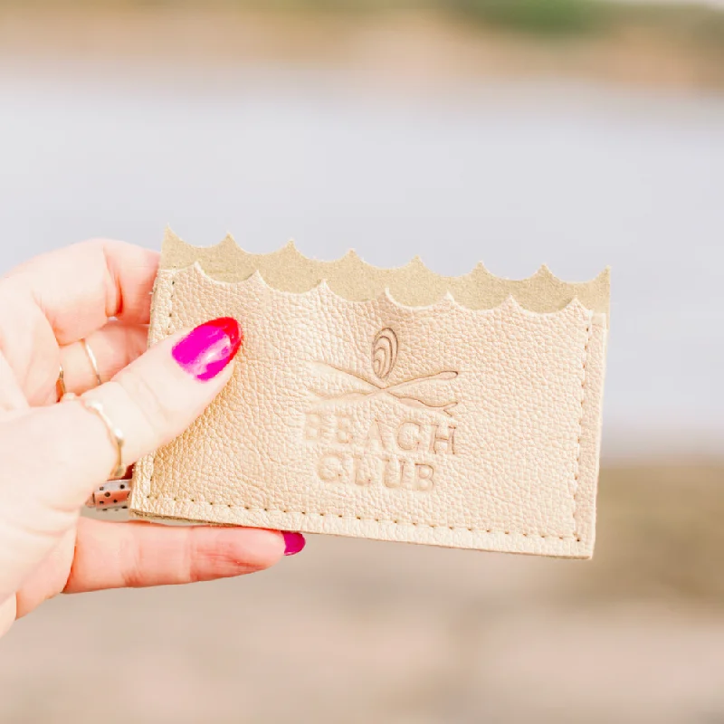 Mini Wallet Wildwood Beach Club in Gold Leather