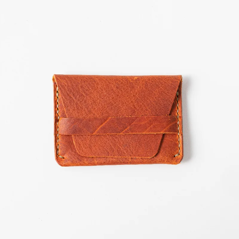 Orange Bison Flap Wallet