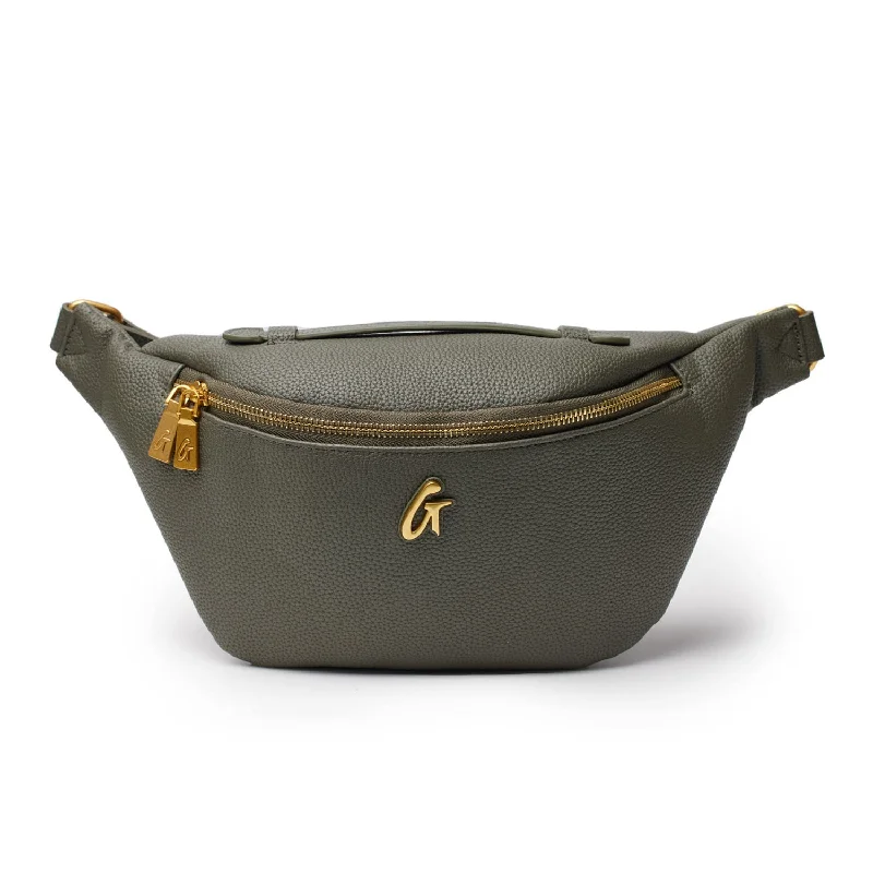 PEBBLE FANNY PACK OLIVE GREEN