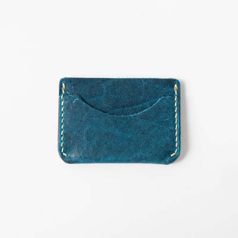 Petrol Blue Bison Card Case