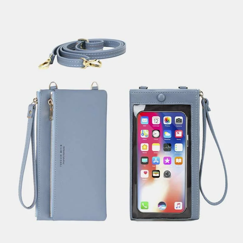 Phone Bag for Women Touchable Minimalist Leather Daily Shopping Wallet