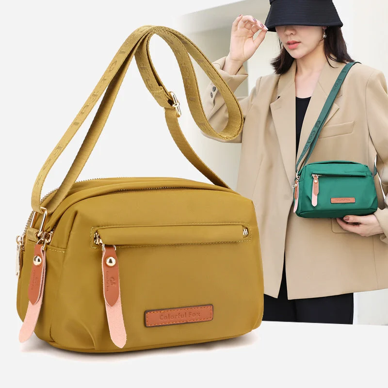 Portable Crossbody Bag For Commuter Women Waterproof Nylon Purse