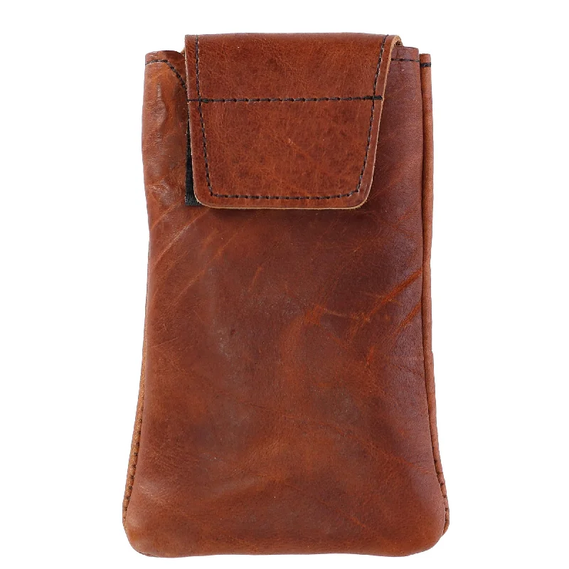 Textured Bison Leather Eyeglass Case