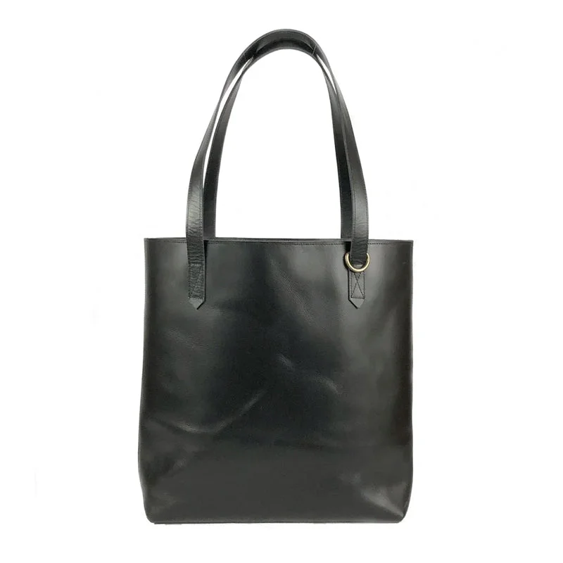 The Black Bag Tote in Full Grain Leather