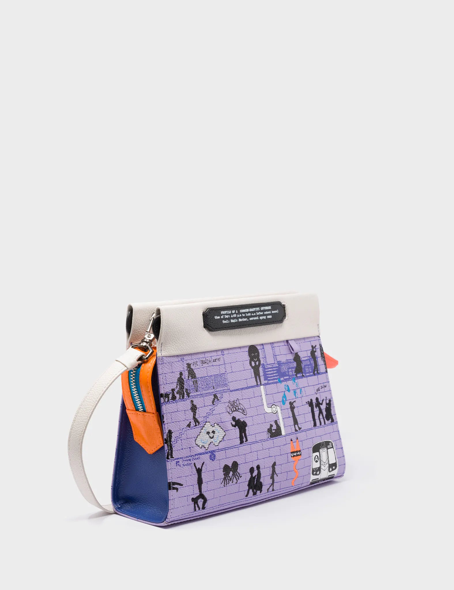 Vali Small Crossbody Lavender Leather Bag - Subway Stories Design